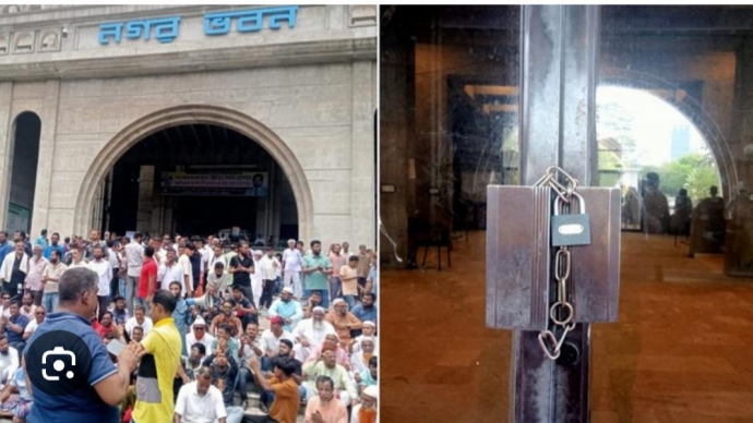 ইশরাককে মেয়র শপথ পড়ানোর দাবিতে নগর ভবনে তালা