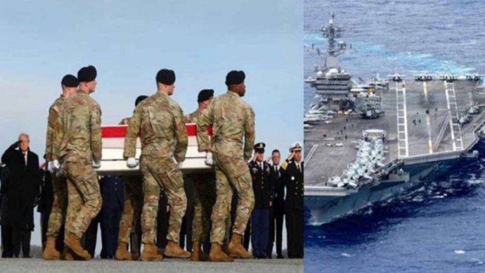 ইরানের হামলায় হতাহত ৬৫০ মার্কিন সেনা, পালিয়েছে রণতরী আব্রাহাম লিঙ্কন